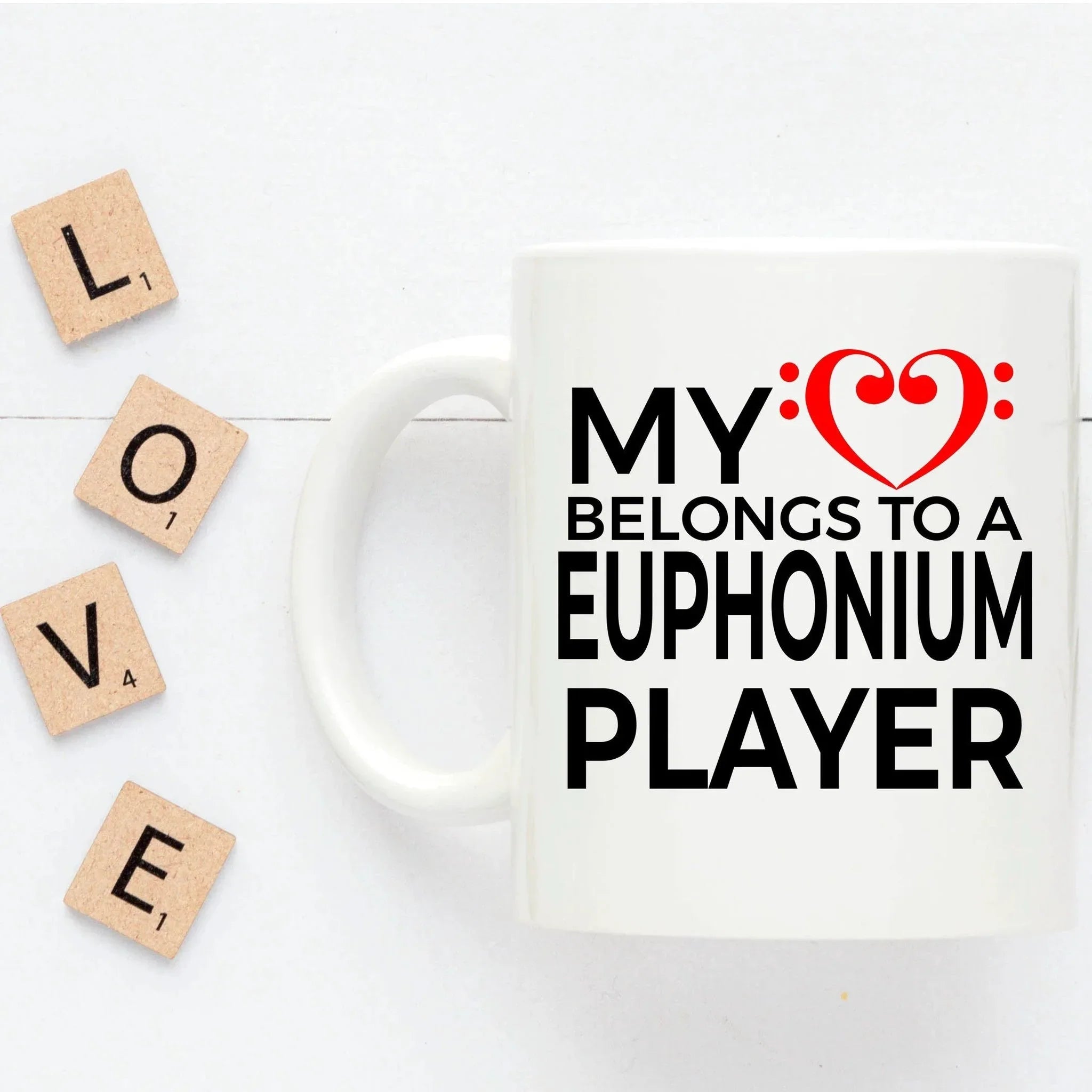 Euphonium Player Romantic Mug - My Heart Belongs to a Euphonium Player