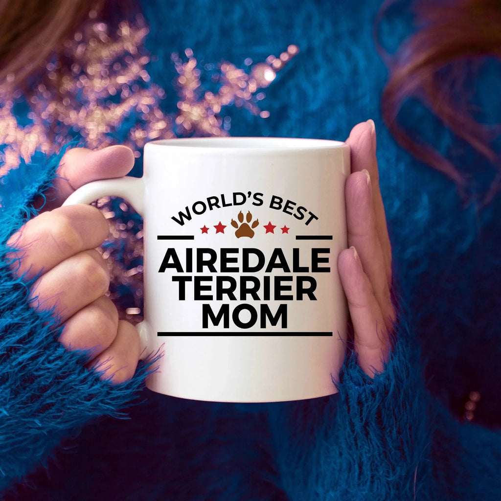 Airedale Terrier Dog Mom Custom Ceramic Coffee Mug