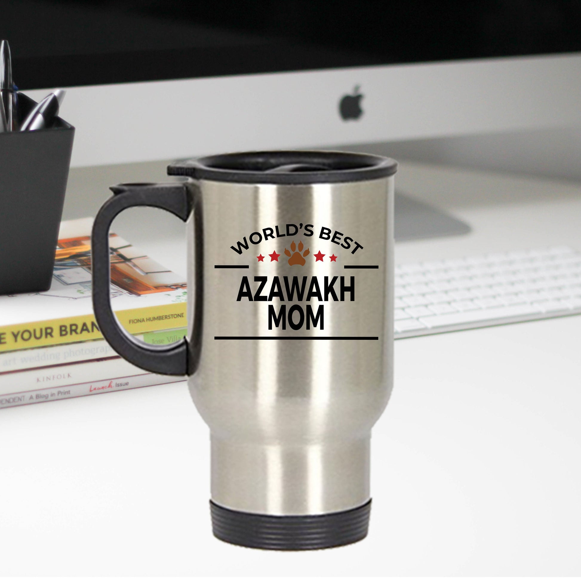Azawakh Dog Mom Travel Tumbler Mug - Mallard Moon Gift Shop