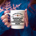 World's Best American English Coonhound Dog Mom Coffee Mug – White Ceramic Mug for Dog Lovers, Pet Owners, and Breed Fans – Perfect Birthday or Holiday Gift Idea