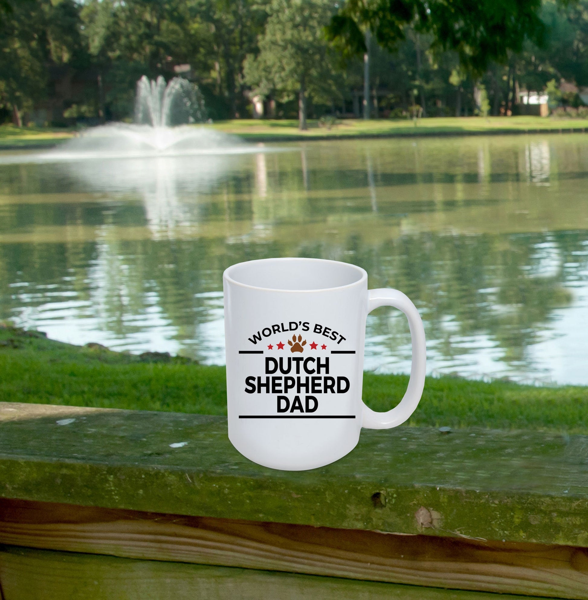 Dutch Shepherd Dog Dad Coffee Mug - Mallard Moon Gift Shop