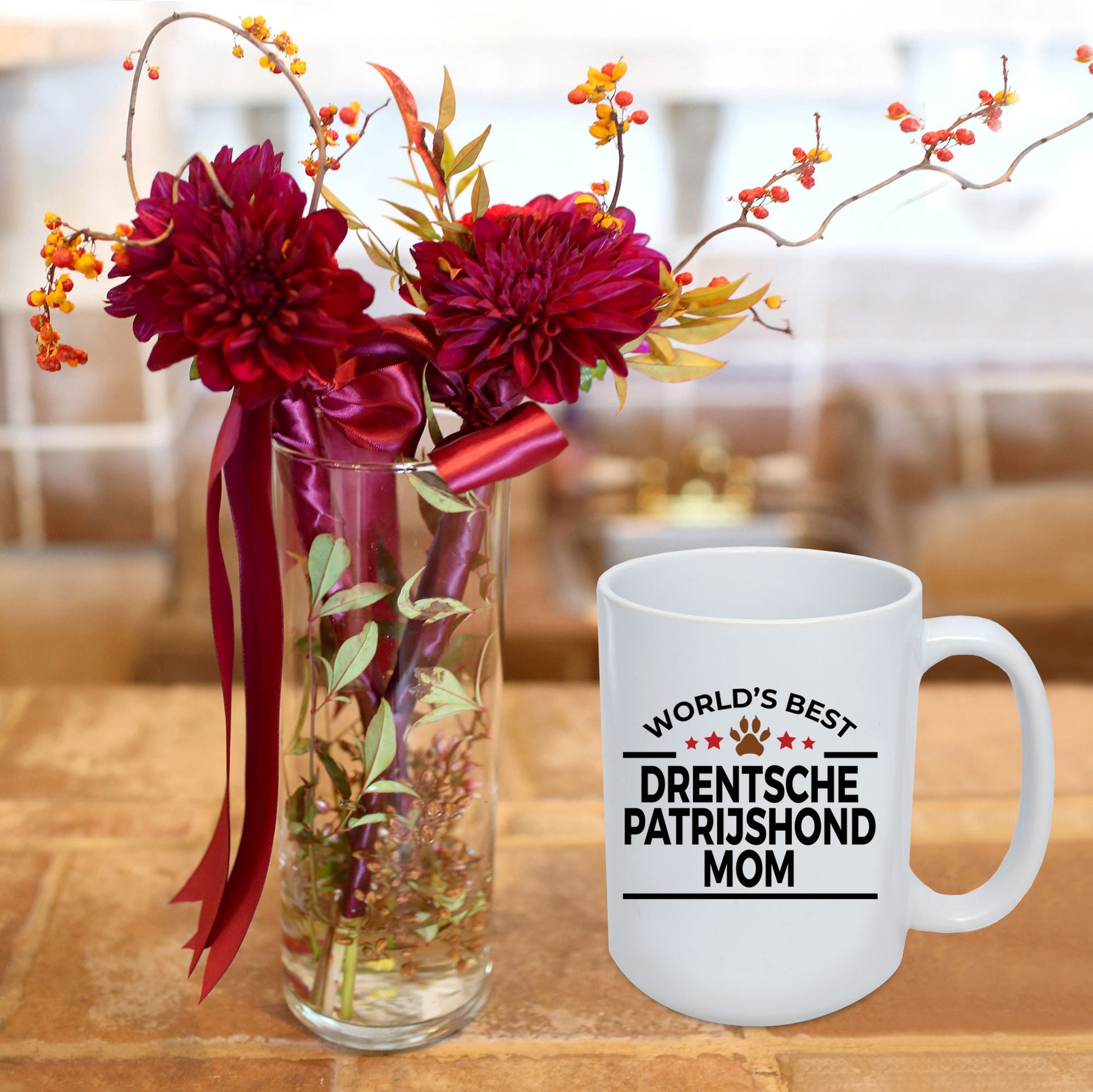 Drentsche Patrijshond Dog Mom Mug - Mallard Moon Gift Shop