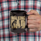 The Walking Dad Zombie Coffee Mug – Funny Fatherhood Gift for New Dads, Zombie Fans, or Baby Daddies – Unique Father Mug with Crawling Baby Graphic
