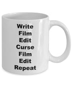Film Writer Editor Produce funny ceramic coffee mug
