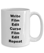 Film Writer Editor Produce funny ceramic coffee mug