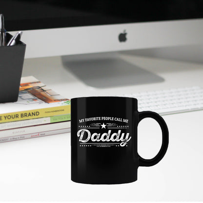 Daddy Black Coffee Mug - Gift for Father's Day - Mallard Moon Gift Shop