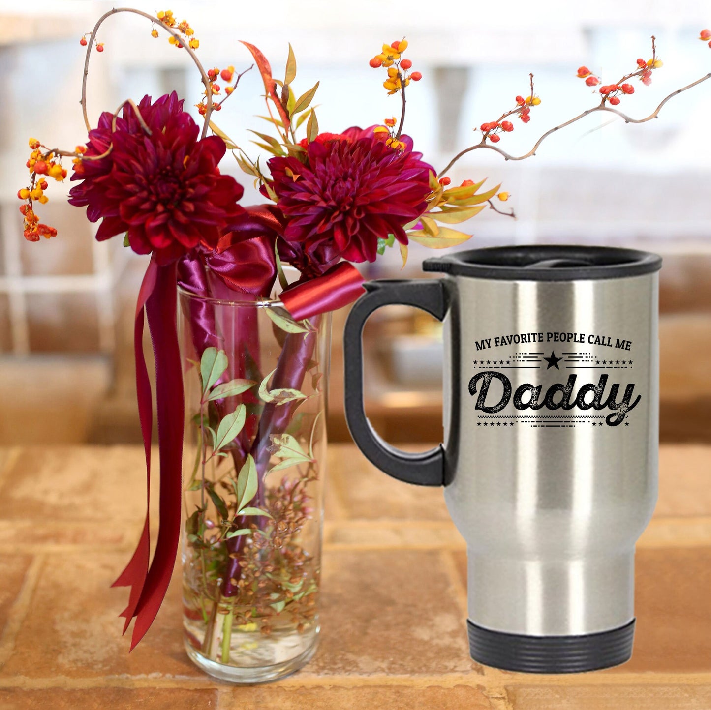 Favorite People Call Me Daddy travel mug - gift for Father's Day - Mallard Moon Gift Shop