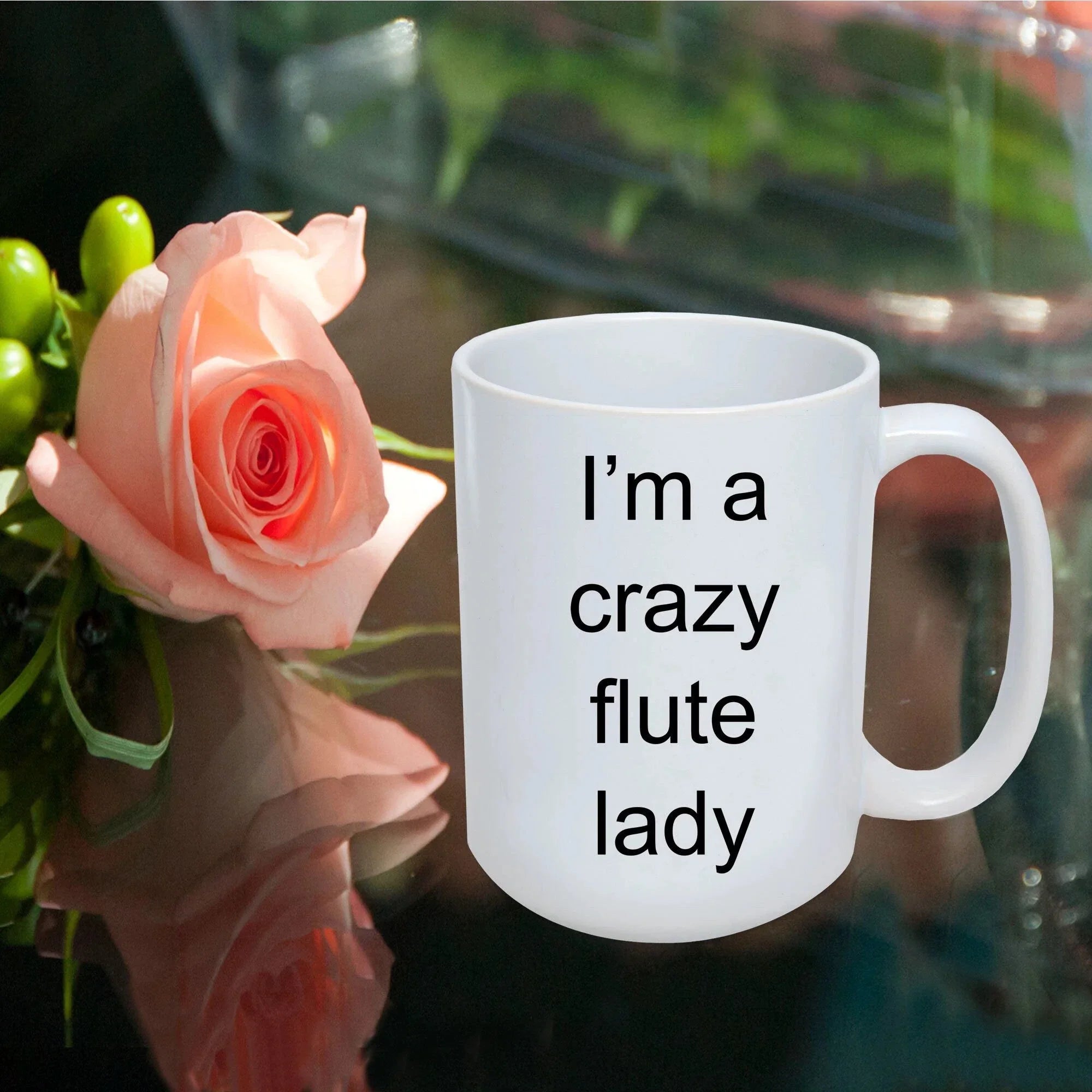 Flute Player Mug - I'm a Crazy Flute Lady