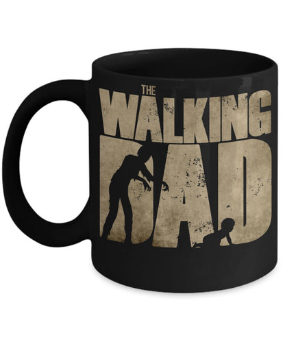 The Walking Dad Zombie Coffee Mug – Funny Fatherhood Gift for New Dads, Zombie Fans, or Baby Daddies – Unique Father Mug with Crawling Baby Graphic - Mallard Moon Gift Shop