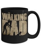 The Walking Dad Zombie Coffee Mug – Funny Fatherhood Gift for New Dads, Zombie Fans, or Baby Daddies – Unique Father Mug with Crawling Baby Graphic