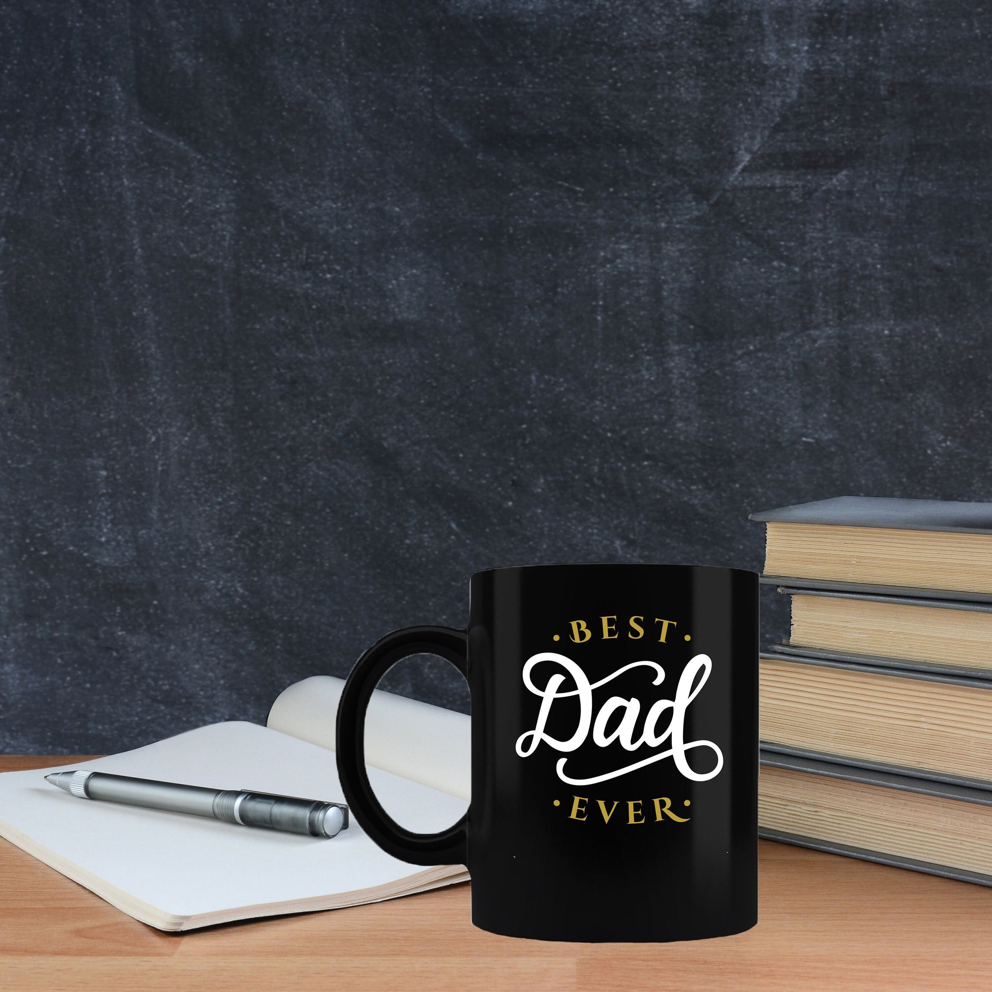 Father's Day Gift - Best Dad Ever Black Coffee Mug - Mallard Moon Gift Shop