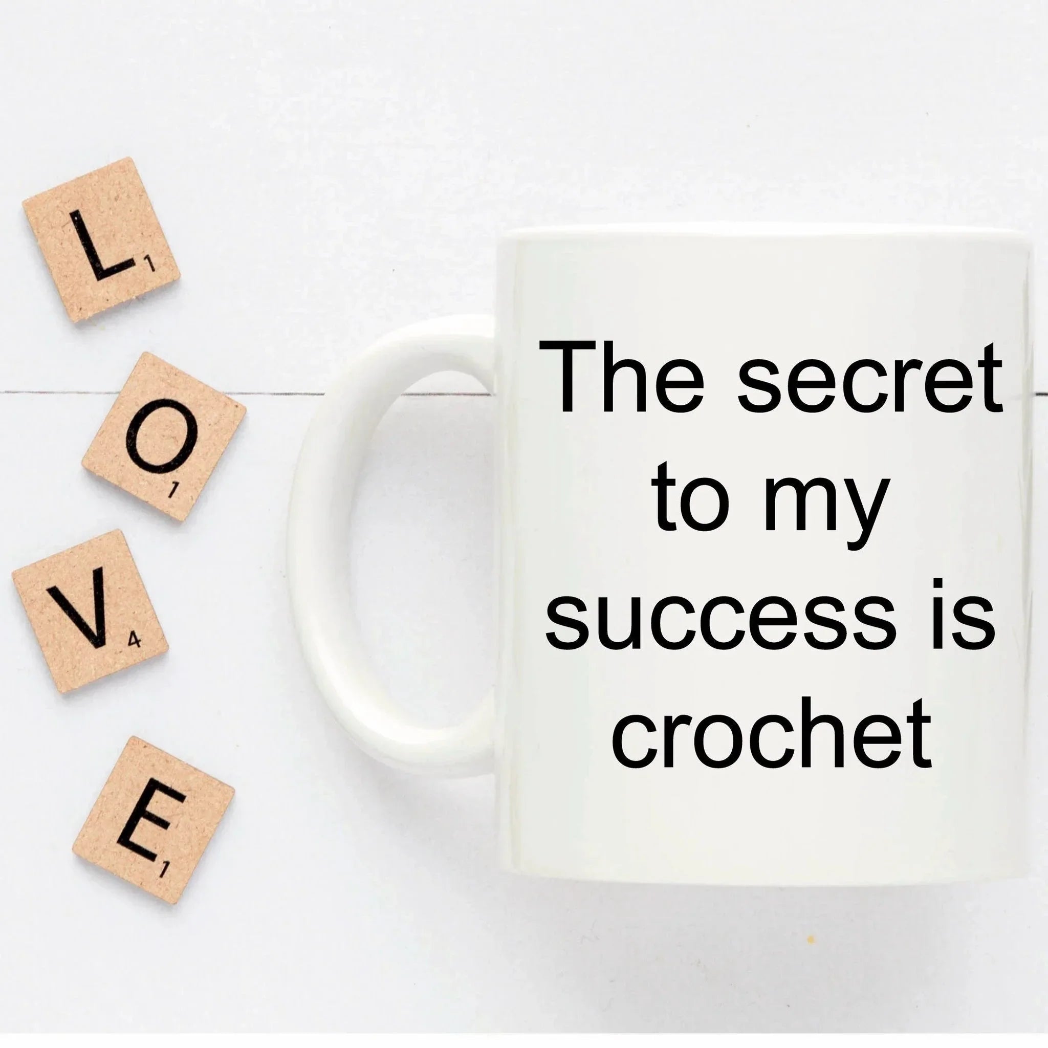 Crochet lover mug - the secret to my success is crochet funny coffee mug