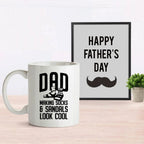 Funny dad custom ceramic coffee mug - Making socks and sandals look cool Birthday Father's Day Gift
