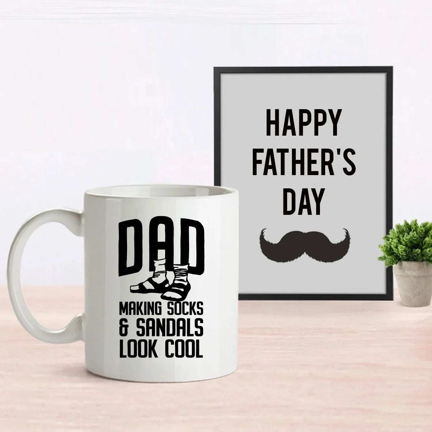 Funny dad custom ceramic coffee mug - Making socks and sandals look cool Birthday Father's Day Gift