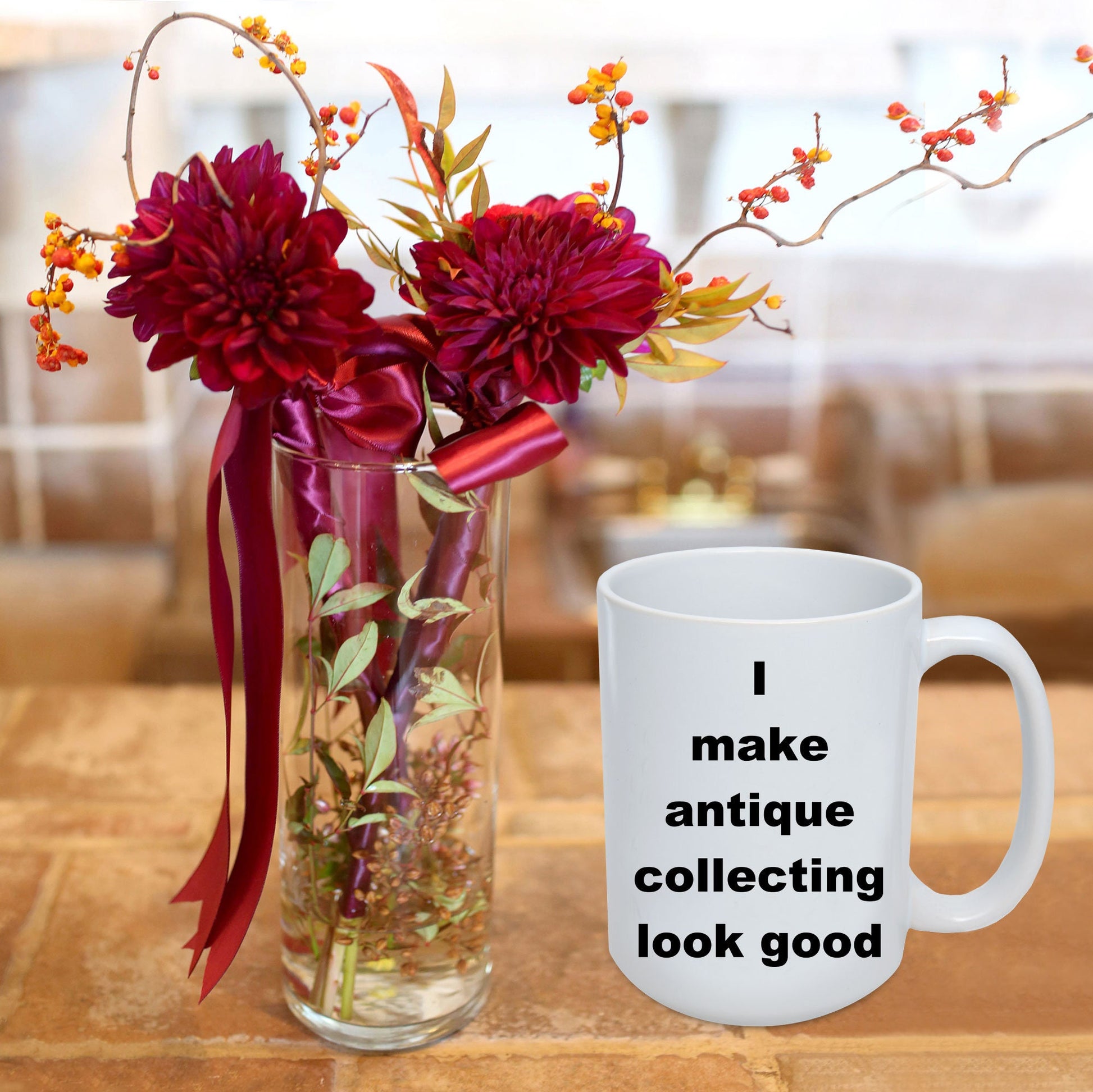 Antique Collecting funny coffee mug - Mallard Moon Gift Shop