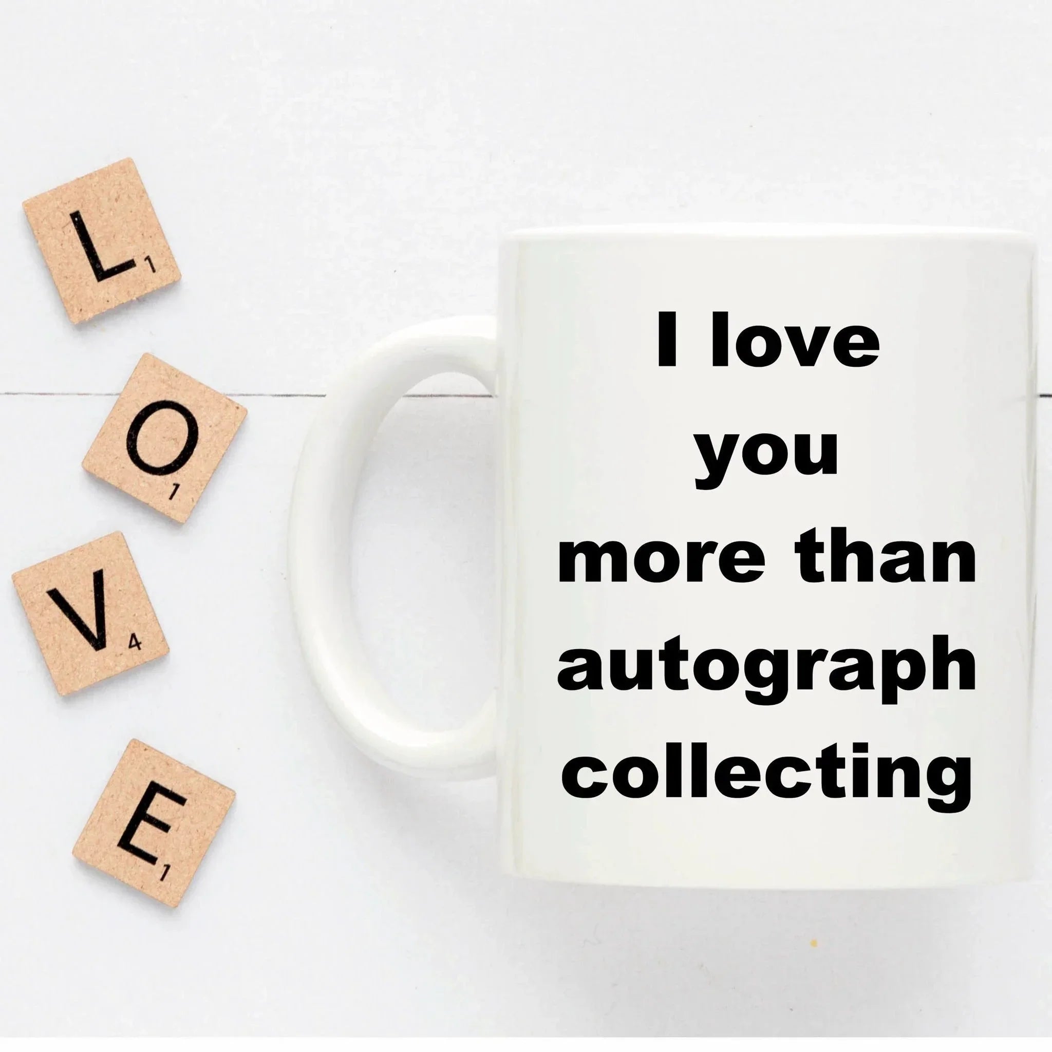 Autograph collecting funny coffee mug