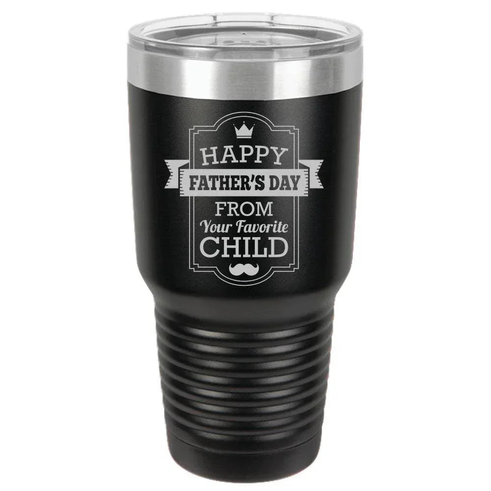 Favorite Child Father's Day Polar 30oz Ringneck Laser Etched Color Tumbler