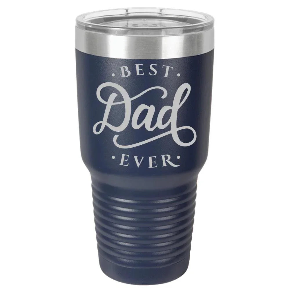 Best Dad Ever - Polar Camel 30oz Ringneck Laser Etched Color Tumbler