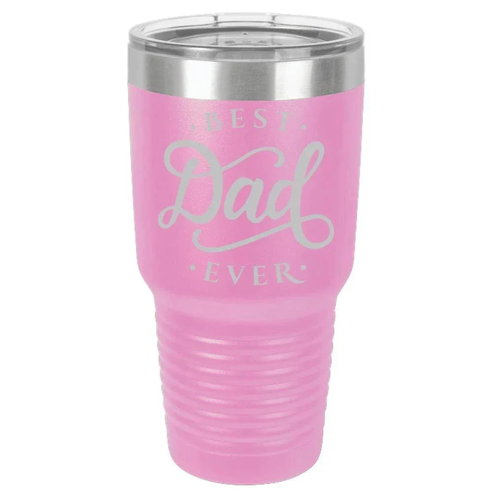 Best Dad Ever - Polar Camel 30oz Ringneck Laser Etched Color Tumbler