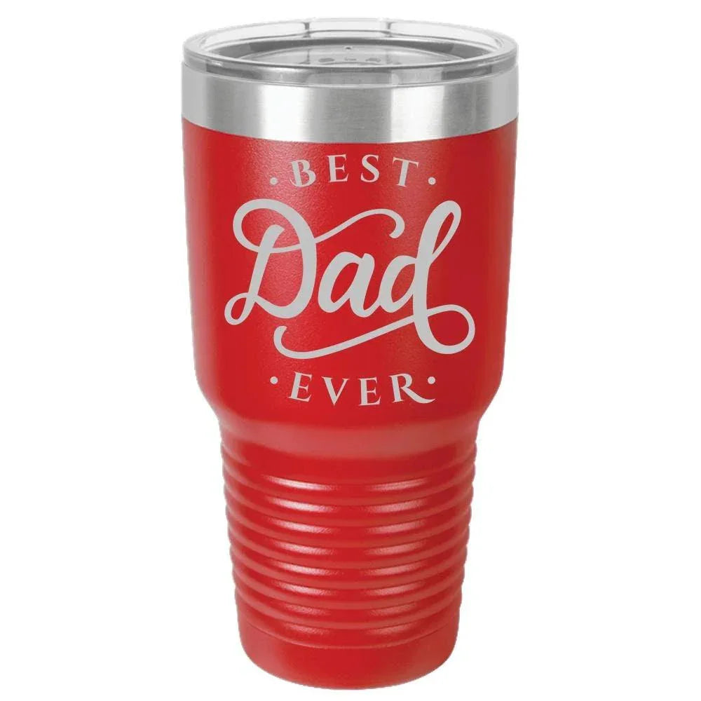 Best Dad Ever - Polar Camel 30oz Ringneck Laser Etched Color Tumbler