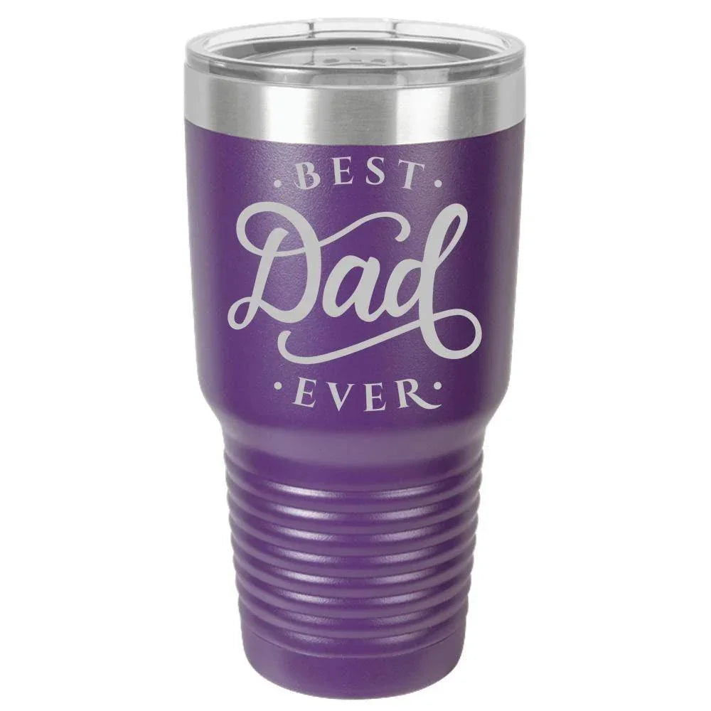 Best Dad Ever - Polar Camel 30oz Ringneck Laser Etched Color Tumbler