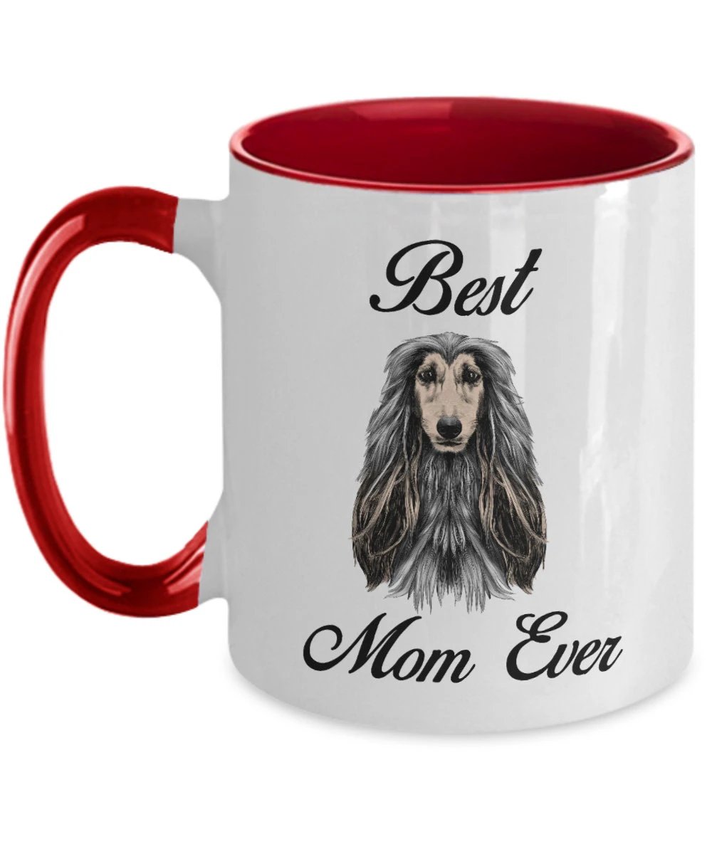 Best afghan hound mom ever two toned coffee mugs