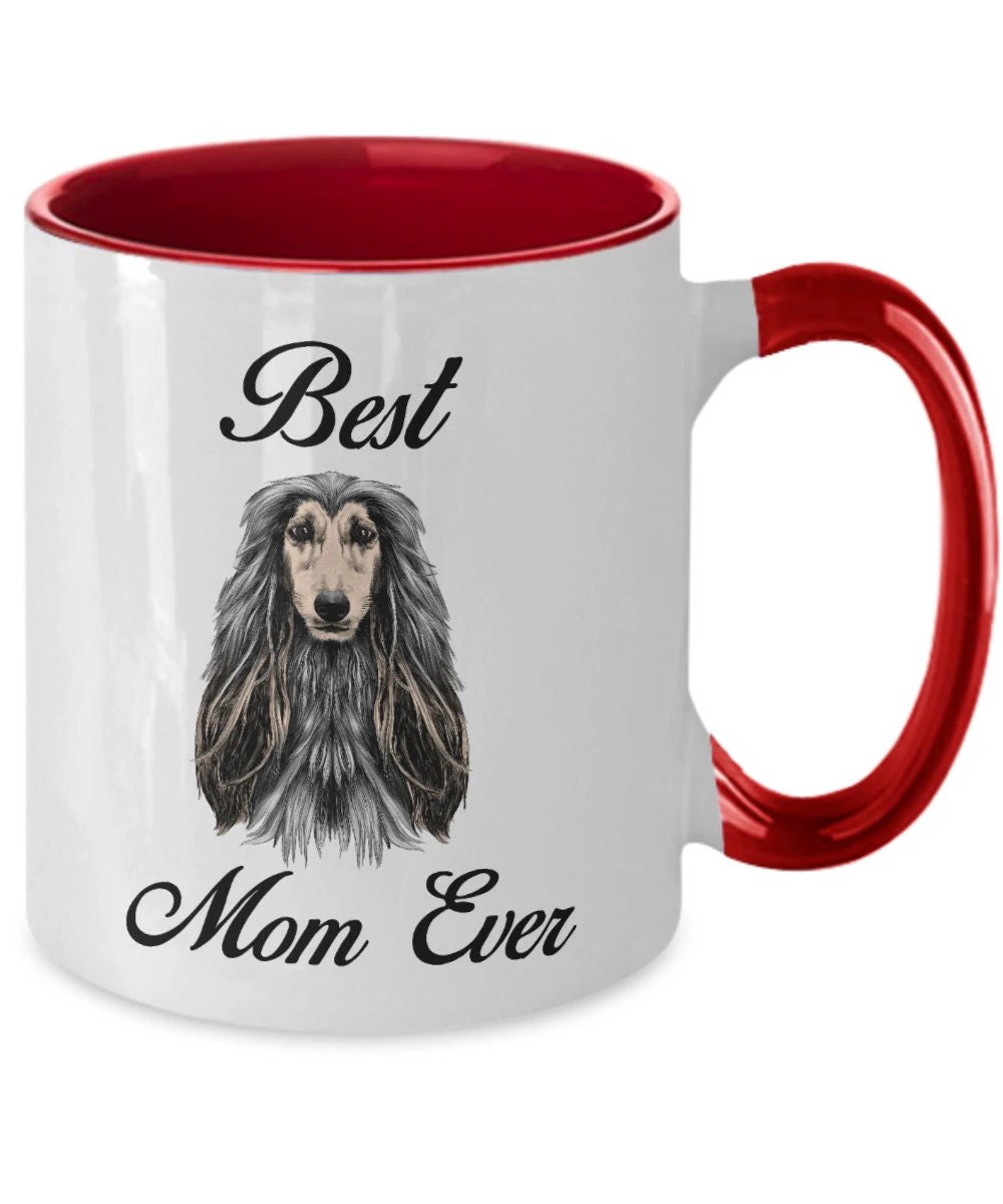 Best afghan hound mom ever two toned coffee mugs