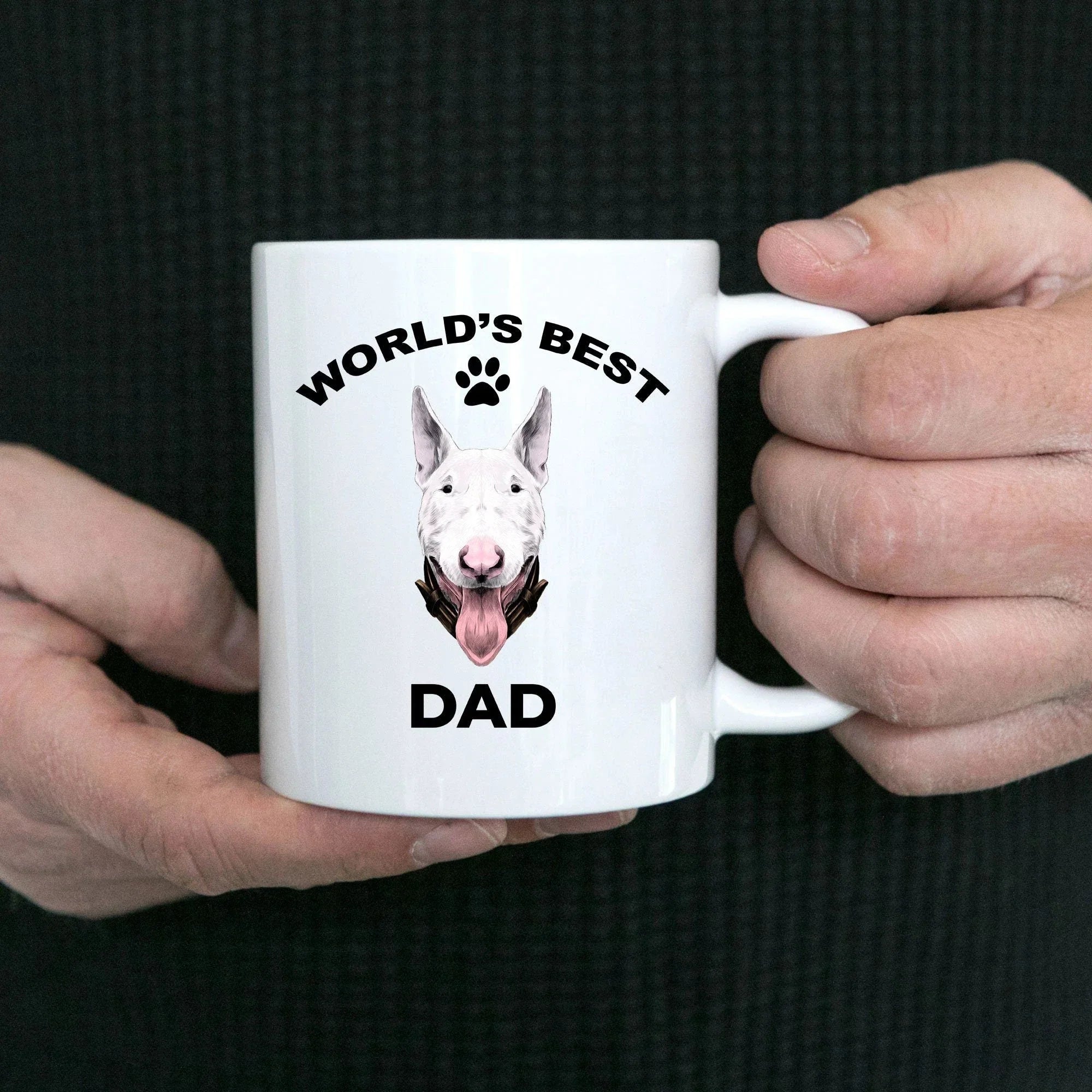 Bull terrier dog dad coffee mug