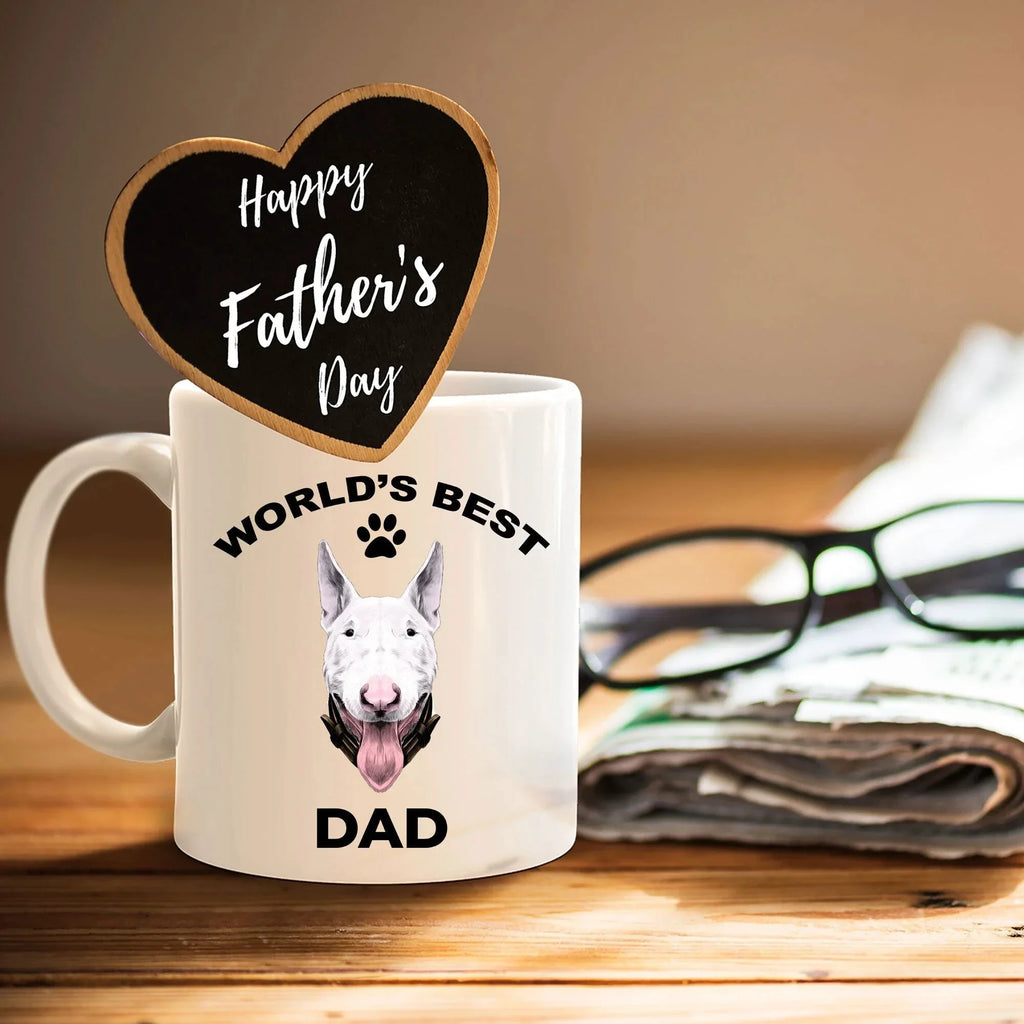 Bull terrier dog dad coffee mug