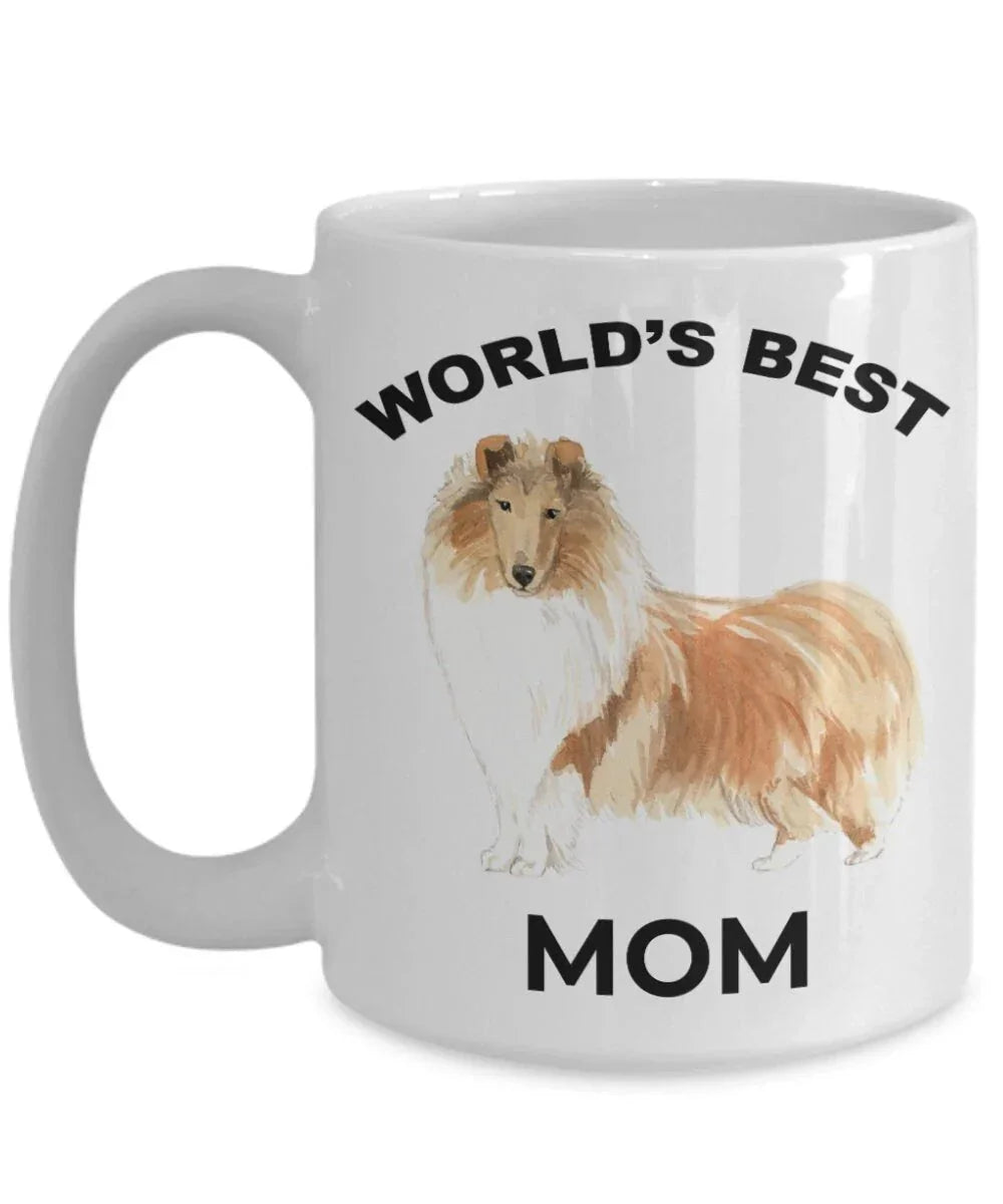 Collie Best Dog Mom coffee mug