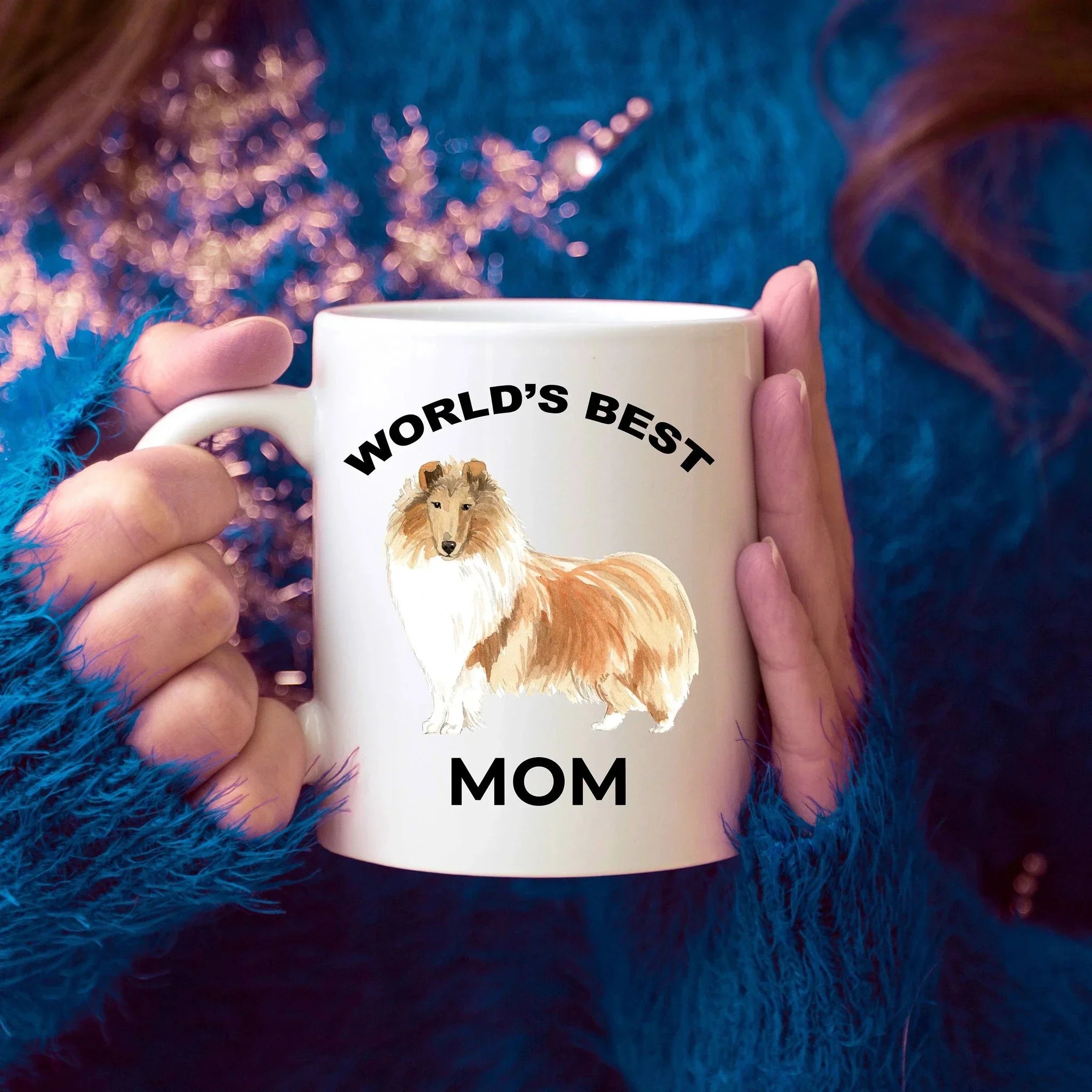 Collie Best Dog Mom coffee mug