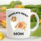Collie Best Dog Mom coffee mug