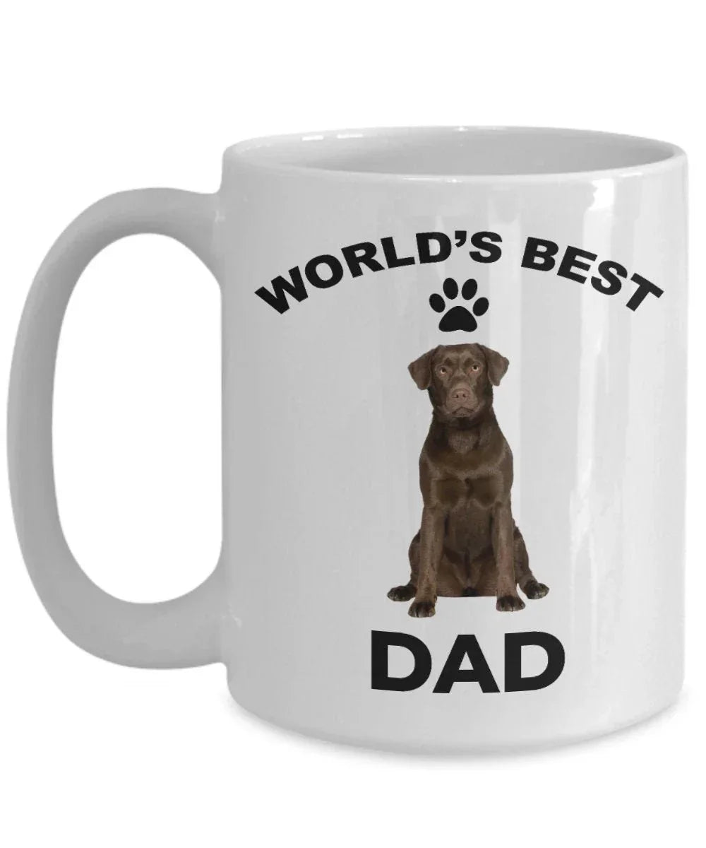 Chocolate Labrador Retriever Best Dad coffee mug