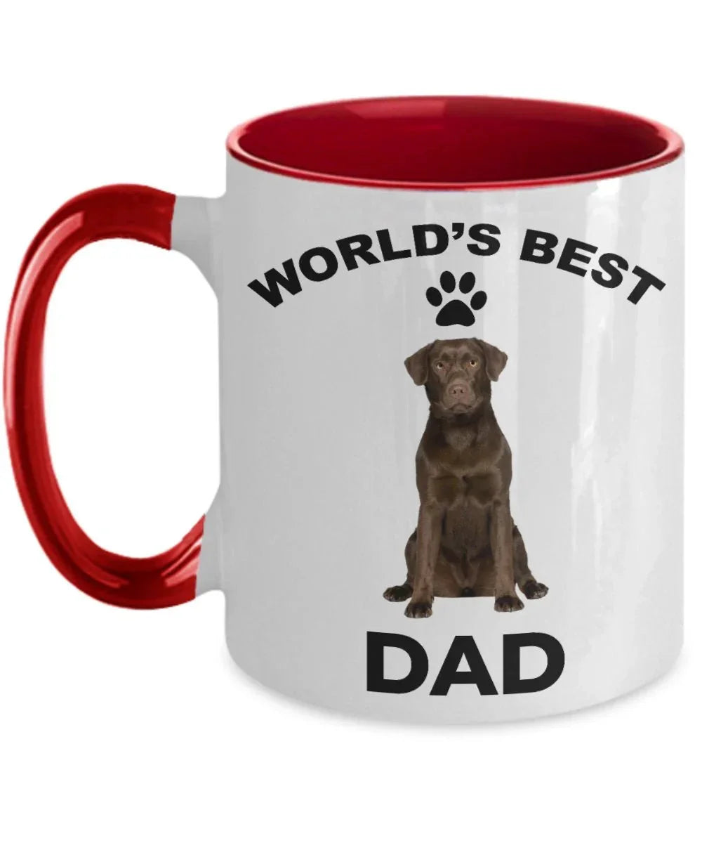 Chocolate Labrador Retriever Best Dad coffee mug
