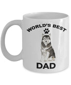 Alaskan Malamute Best Dad Coffee Mug - Elegant Durable Ceramic Design For Everyday Enjoyment