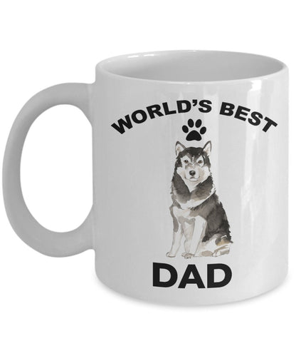 Alaskan Malamute Best Dad coffee mug - Mallard Moon Gift Shop