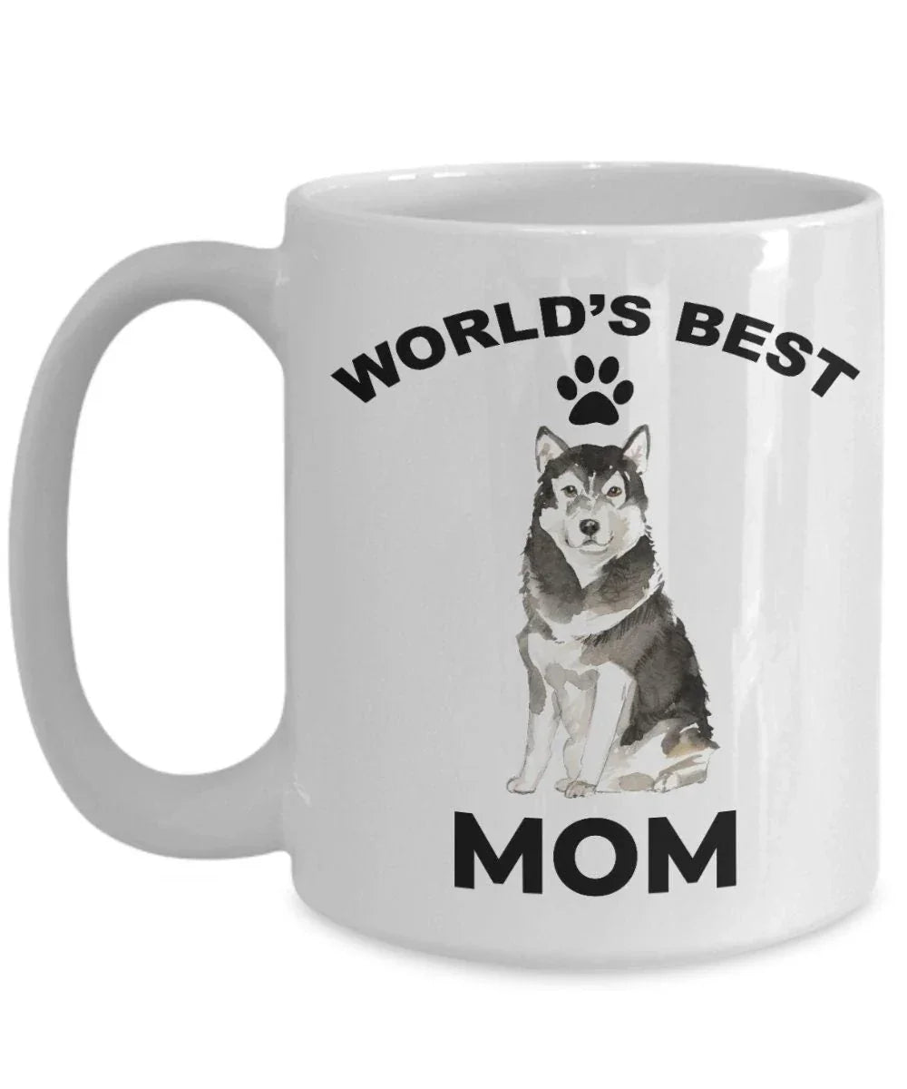 Alaskan Malamute Best Mom Coffee Mug - Full Wrap Edge To Edge Dye Sublimation For Vibrant Artwork