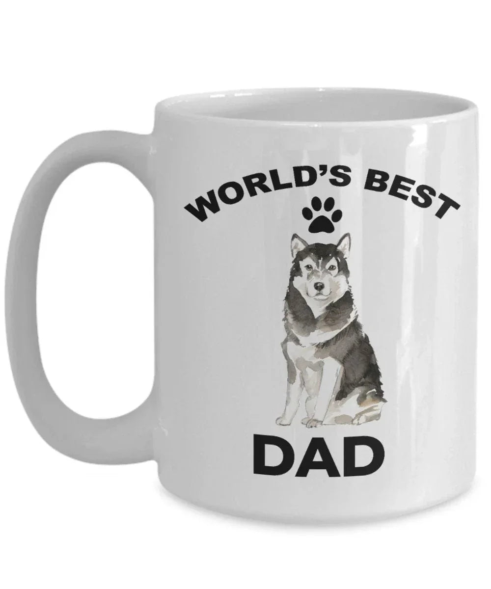 Alaskan Malamute Best Dad Coffee Mug - Elegant Durable Ceramic Design For Everyday Enjoyment