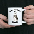 Alaskan Malamute Best Dad Coffee Mug - Elegant Durable Ceramic Design For Everyday Enjoyment