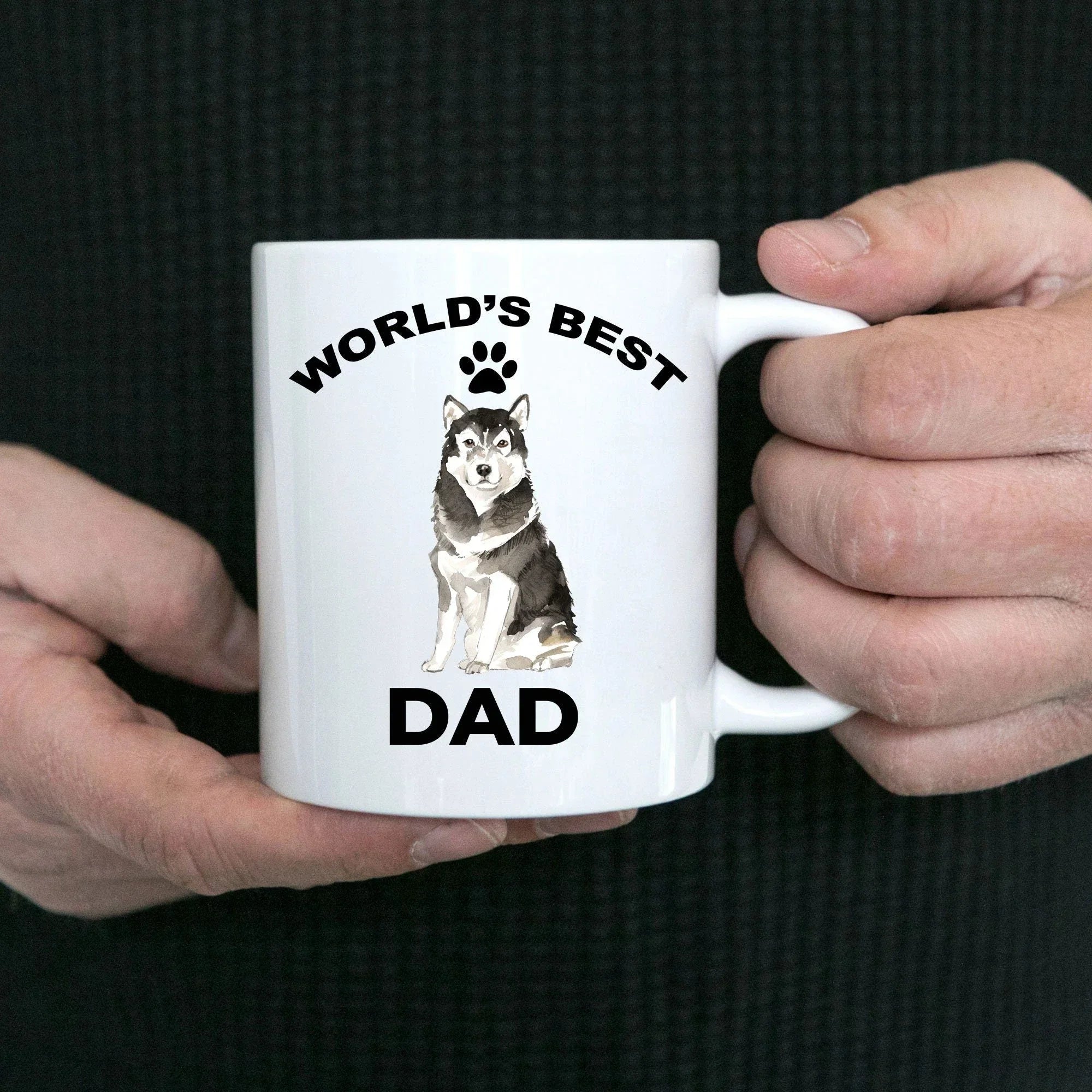 Alaskan Malamute Best Dad Coffee Mug - Elegant Durable Ceramic Design For Everyday Enjoyment