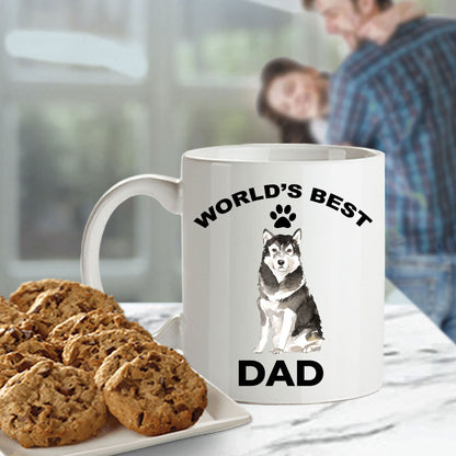 Alaskan Malamute Best Dad coffee mug - Mallard Moon Gift Shop