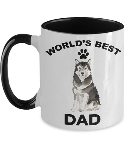 Alaskan Malamute Best Dad coffee mug - Mallard Moon Gift Shop