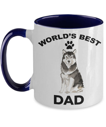 Alaskan Malamute Best Dad coffee mug - Mallard Moon Gift Shop