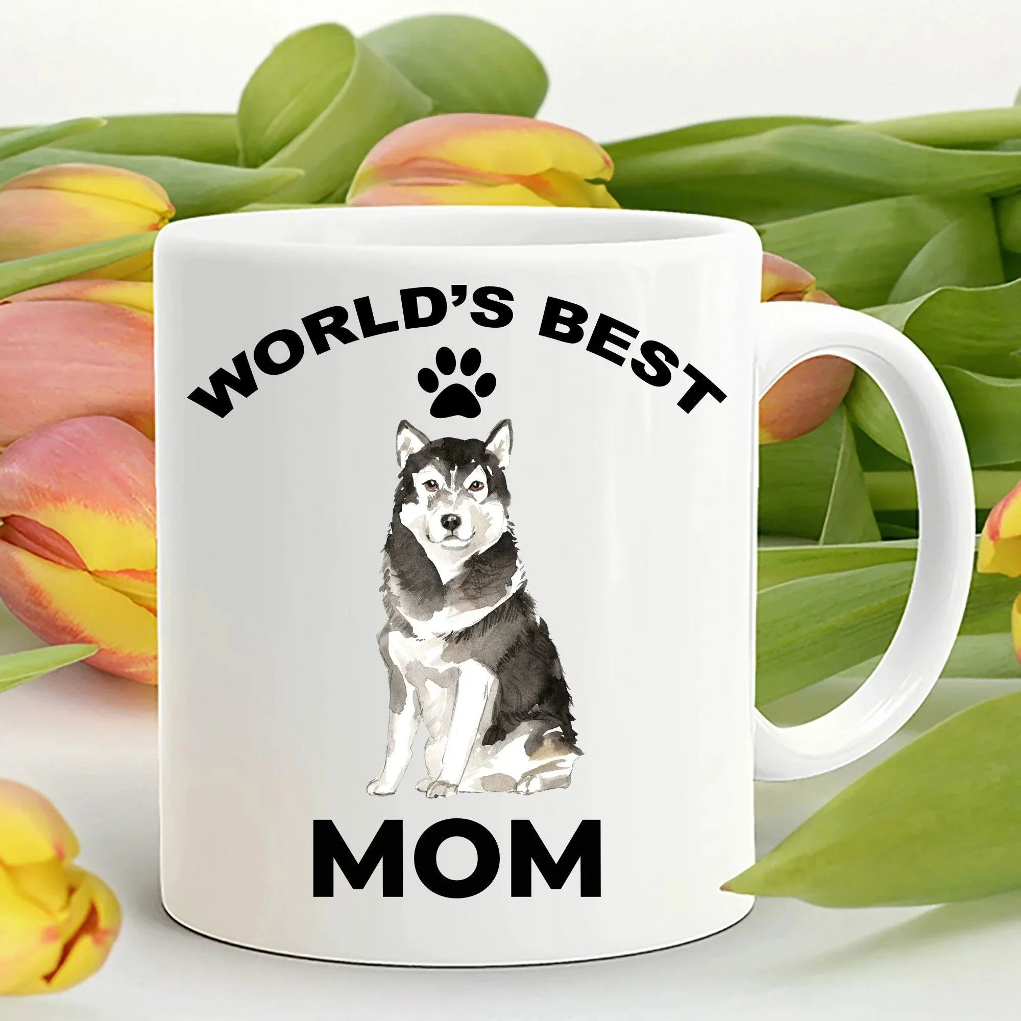 Alaskan Malamute Best Mom Coffee Mug - Full Wrap Edge To Edge Dye Sublimation For Vibrant Artwork