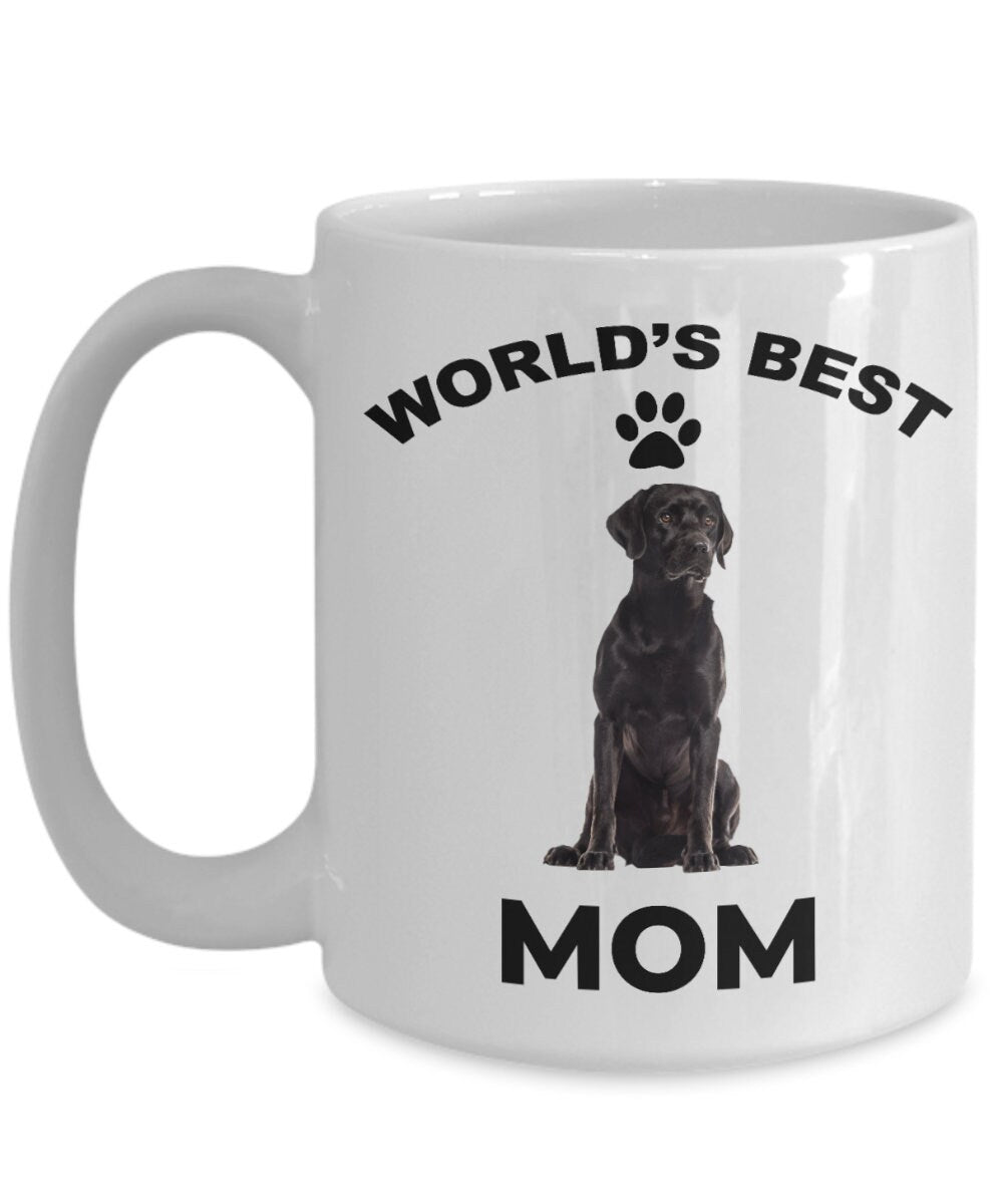 Black Labrador Retriever Best Mom coffee mug - Mallard Moon Gift Shop