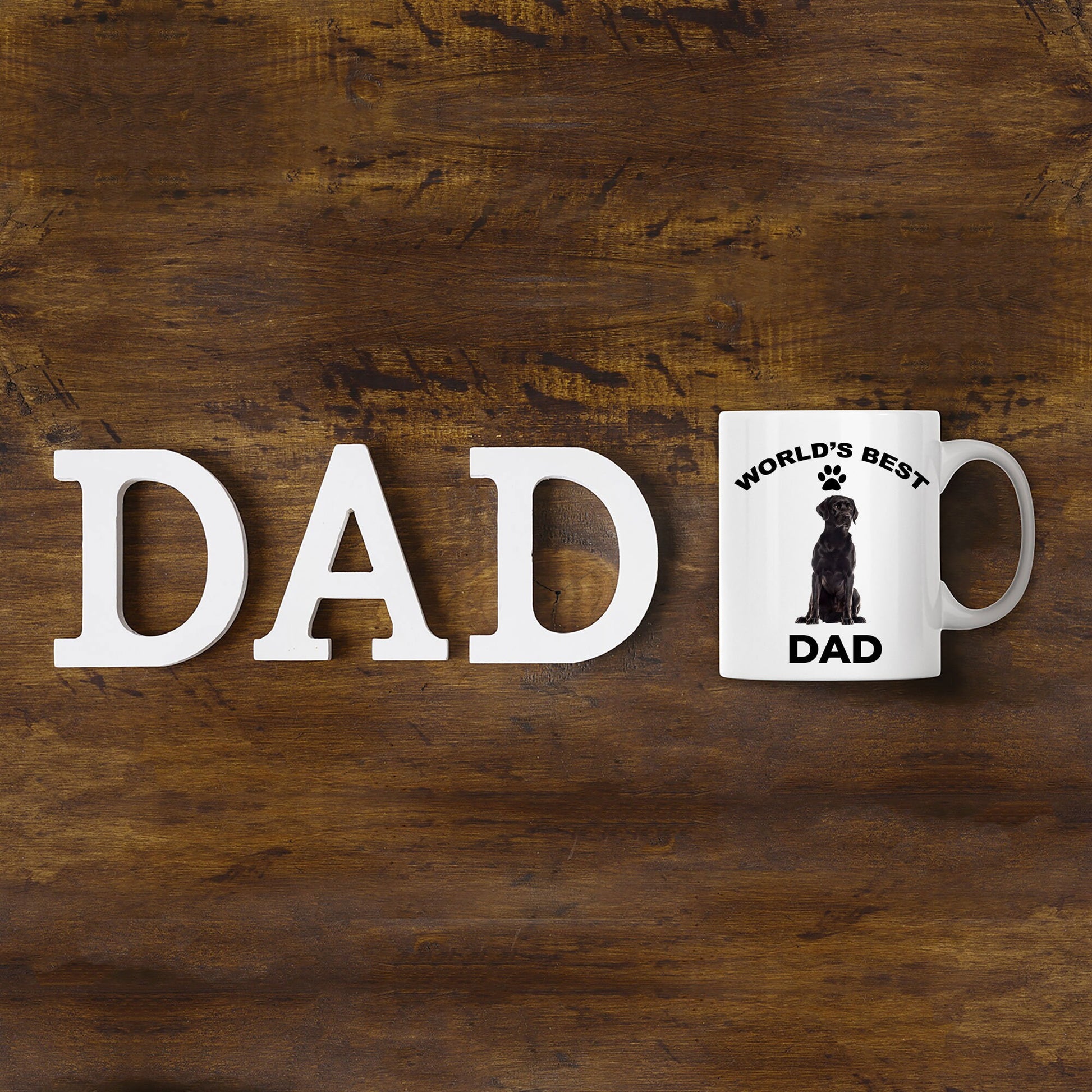 Black Labrador Retriever Best Dad Coffee Mug - Mallard Moon Gift Shop