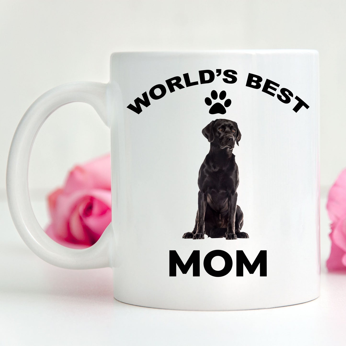 Black Labrador Retriever Best Mom coffee mug - Mallard Moon Gift Shop