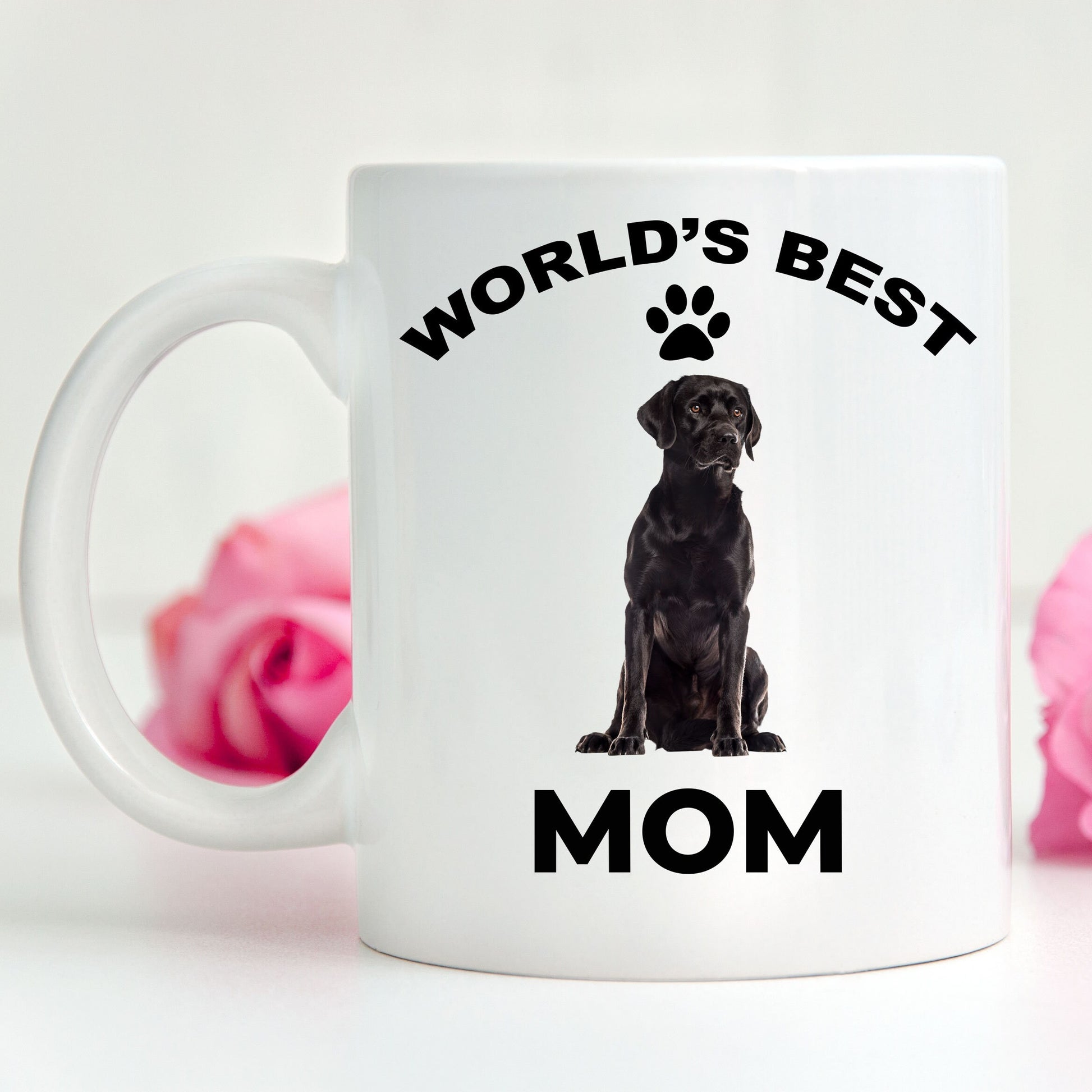 Black Labrador Retriever Best Mom coffee mug - Mallard Moon Gift Shop