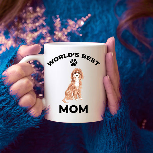 Cavapoo Best Mom mugs - white ceramic and two tone