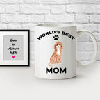 Cavapoo Best Mom mugs - white ceramic and two tone